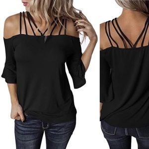 Black 3/4 sleeve top
